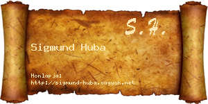 Sigmund Huba névjegykártya
